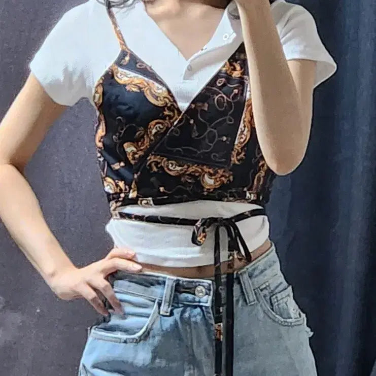 [BUNJANG] Elegant Wrap Bustier / 고급스러운 분위기 랩 뷔스티에