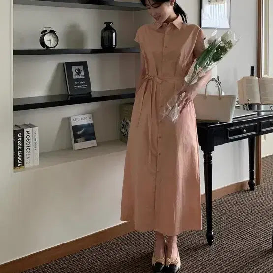 [SOLD OUT] 모아빈 피치 원피스