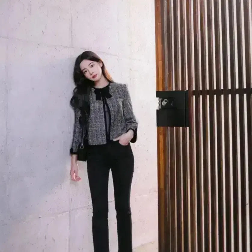 [SOLD OUT] 밀크코코아 자체제작 리본 트위드 자켓