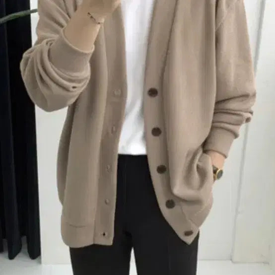 [BUNJANG] Oversized Knit Cardigan / 오버핏 니트 가디건