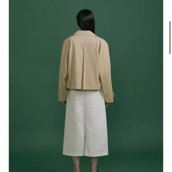 [BUNJANG] Bluebrick Cotton Crop Coat (Beige) / 블루브릭 코튼 크롭 코트(베이지)