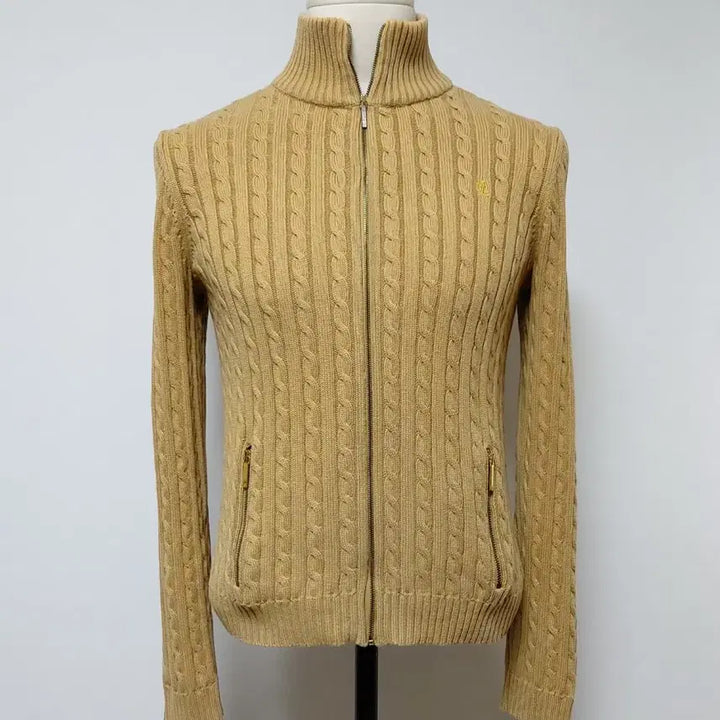 [BUNJANG] Lauren Ralph Lauren Cable Knit Zip-Up Jacket (L) / 로렌 랄프로렌 케이블(꽈배기) 니트 집업 자켓(L)