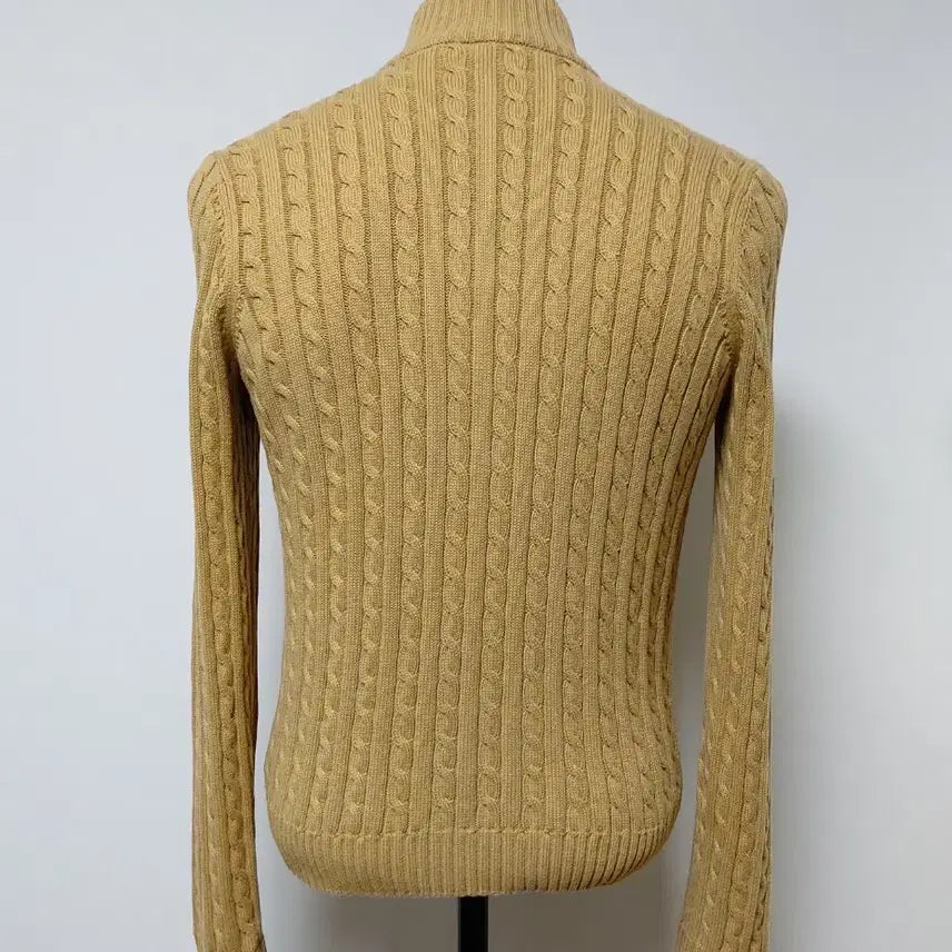[BUNJANG] Lauren Ralph Lauren Cable Knit Zip-Up Jacket (L) / 로렌 랄프로렌 케이블(꽈배기) 니트 집업 자켓(L)