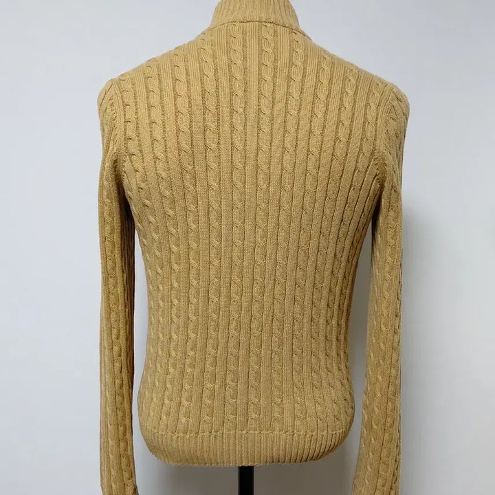 [BUNJANG] Lauren Ralph Lauren Cable Knit Zip-Up Jacket (L) / 로렌 랄프로렌 케이블(꽈배기) 니트 집업 자켓(L)