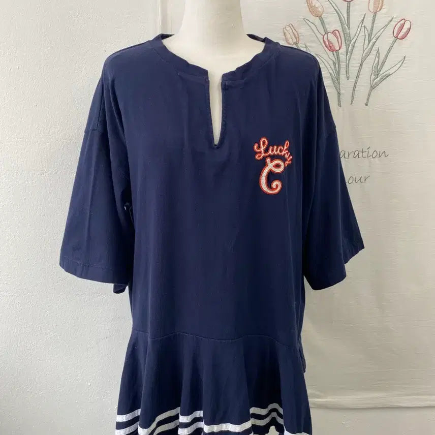 [BUNJANG] Lucky Chouette Sailor Design Short Dress / 럭키슈에뜨 세일러디자인 숏 원피스