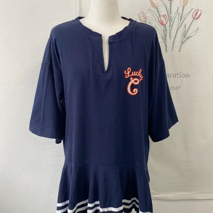[BUNJANG] Lucky Chouette Sailor Design Short Dress / 럭키슈에뜨 세일러디자인 숏 원피스