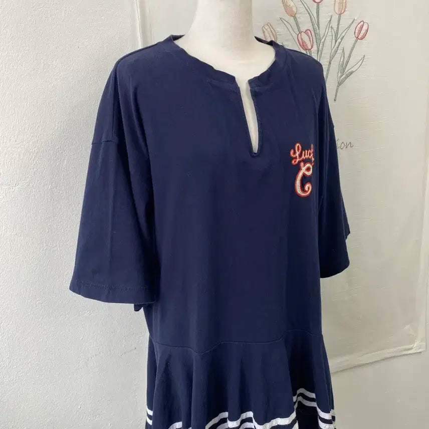 [BUNJANG] Lucky Chouette Sailor Design Short Dress / 럭키슈에뜨 세일러디자인 숏 원피스