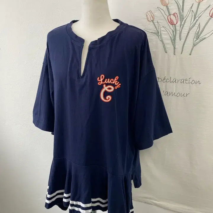 [BUNJANG] Lucky Chouette Sailor Design Short Dress / 럭키슈에뜨 세일러디자인 숏 원피스