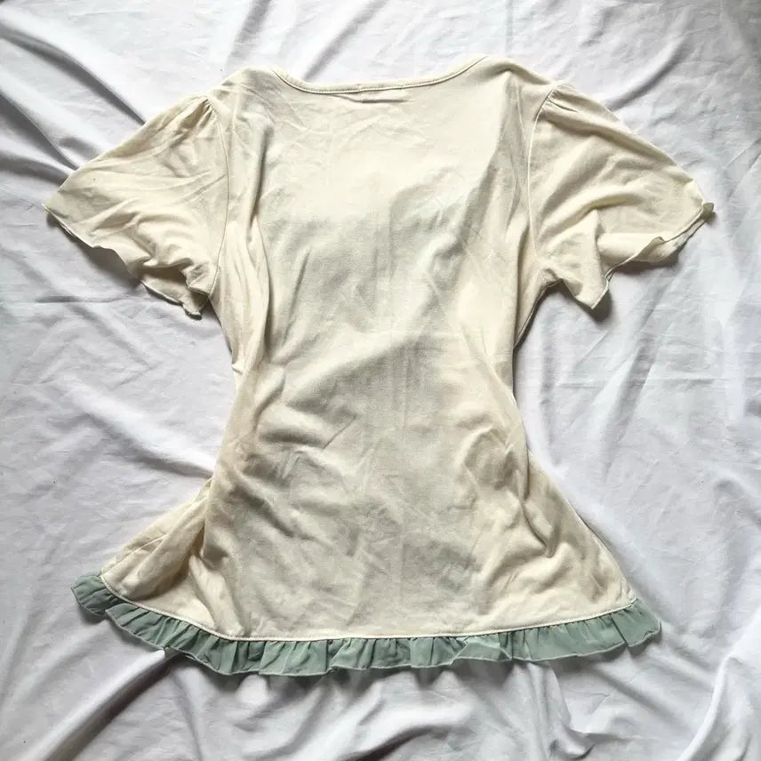 [SOLD OUT] 빈티지 엑시즈팜 민트초코 모리 갸루 블라우스