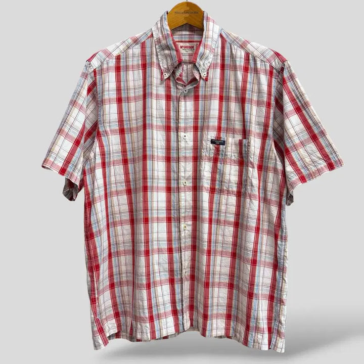 [BUNJANG] McGREGOR Checked Short Sleeve Shirt Size L / (L)McGREGOR 맥그리거 체크 반팔셔츠