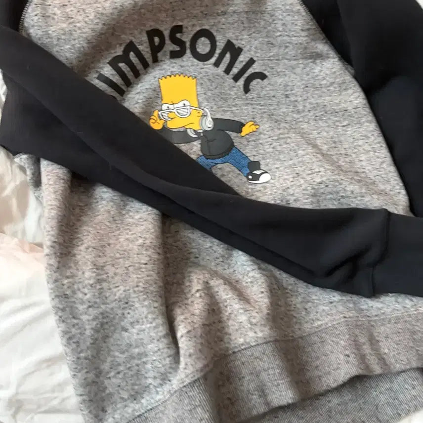[BUNJANG] Simpsons Fleece Sweatshirt Vintage Top / 심슨 긴팔 기모 맨투맨 티셔츠 빈티지 옷