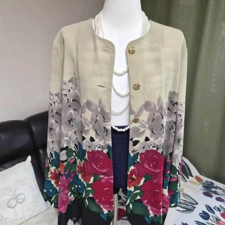 [BUNJANG] Unique Flower Loose Fit Jacket / [특가] 세련 유니크 플라워 루즈핏 자켓