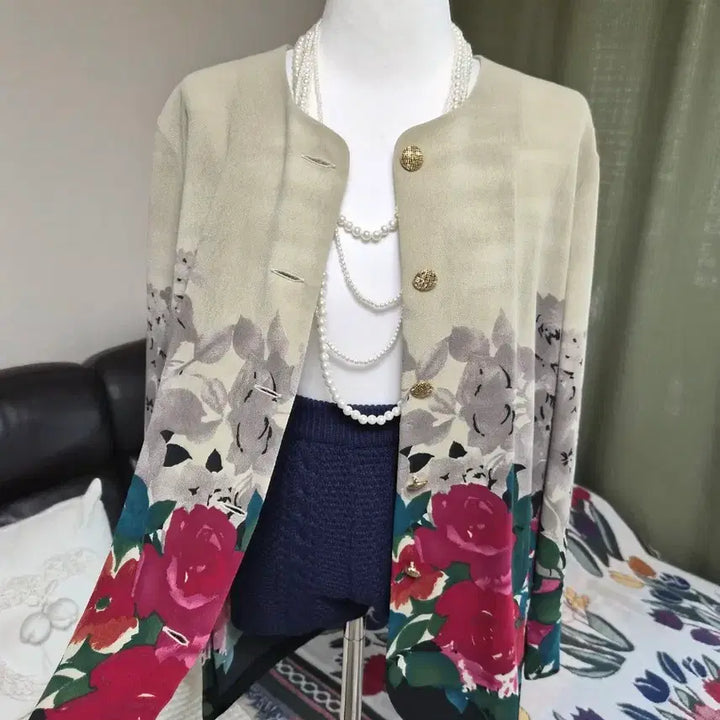 [BUNJANG] Unique Flower Loose Fit Jacket / [특가] 세련 유니크 플라워 루즈핏 자켓