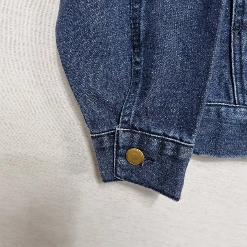 [BUNJANG] Nevermind Denim Jacket Embroidered Fluor Green Women&