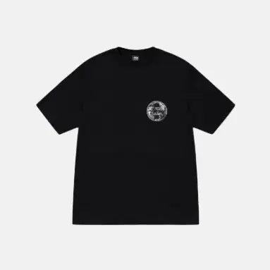 [BUNJANG] Stussy Stamp Short Sleeve T-shirt Black/White / NSB23정품새상품>스투시 원형 스탬프 반팔 티셔츠 블랙/화이트
