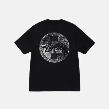 [BUNJANG] Stussy Stamp Short Sleeve T-shirt Black/White / NSB23정품새상품>스투시 원형 스탬프 반팔 티셔츠 블랙/화이트