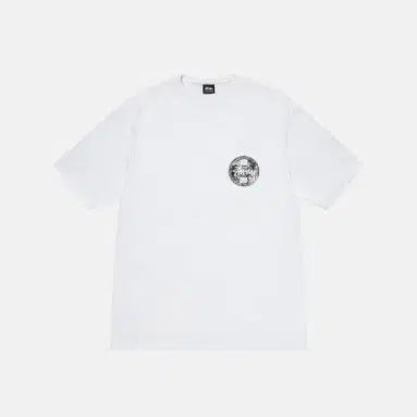 [BUNJANG] Stussy Stamp Short Sleeve T-shirt Black/White / NSB23정품새상품>스투시 원형 스탬프 반팔 티셔츠 블랙/화이트