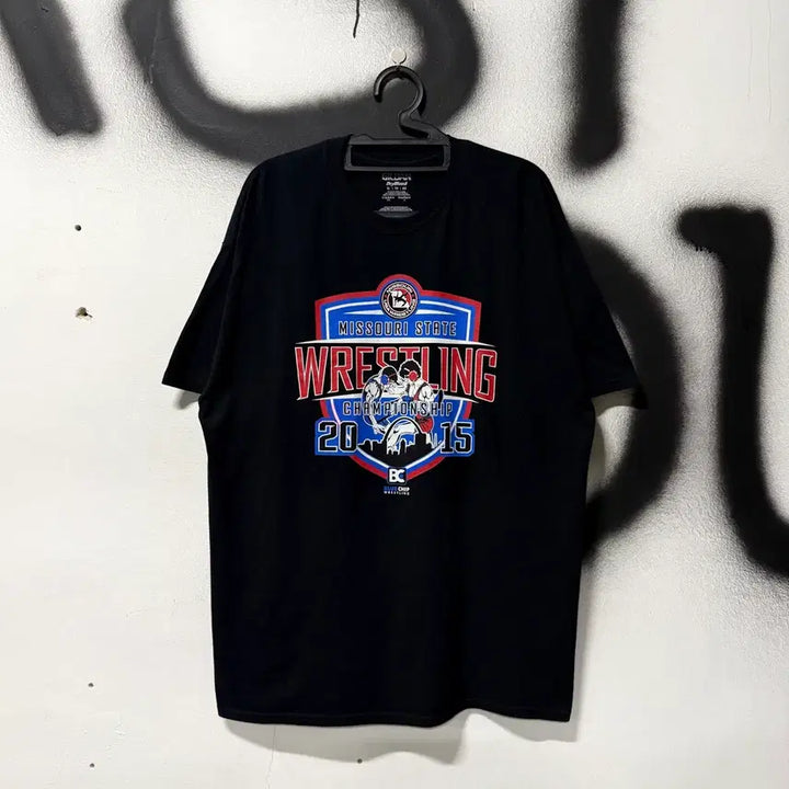 [BUNJANG] Gildan Wrestling Championship Print T-shirt / Gildan 길단 2015 레슬링 챔피언 프린팅 반팔 티셔츠