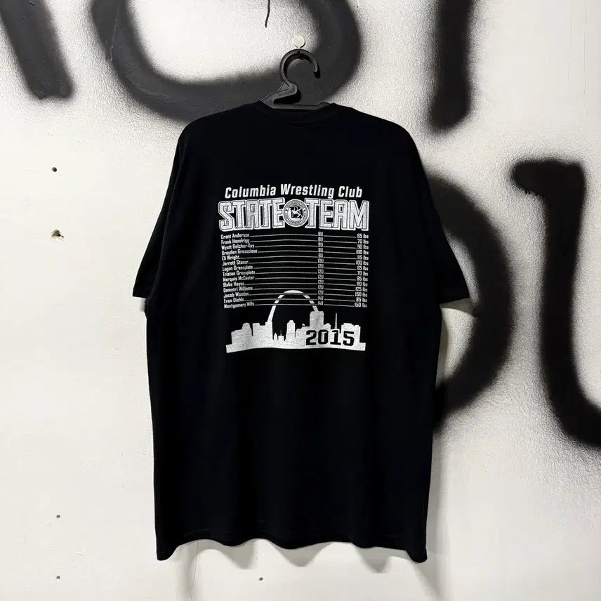 [BUNJANG] Gildan Wrestling Championship Print T-shirt / Gildan 길단 2015 레슬링 챔피언 프린팅 반팔 티셔츠