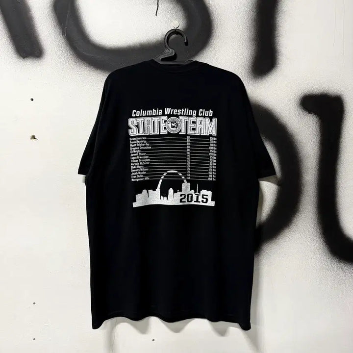 [BUNJANG] Gildan Wrestling Championship Print T-shirt / Gildan 길단 2015 레슬링 챔피언 프린팅 반팔 티셔츠