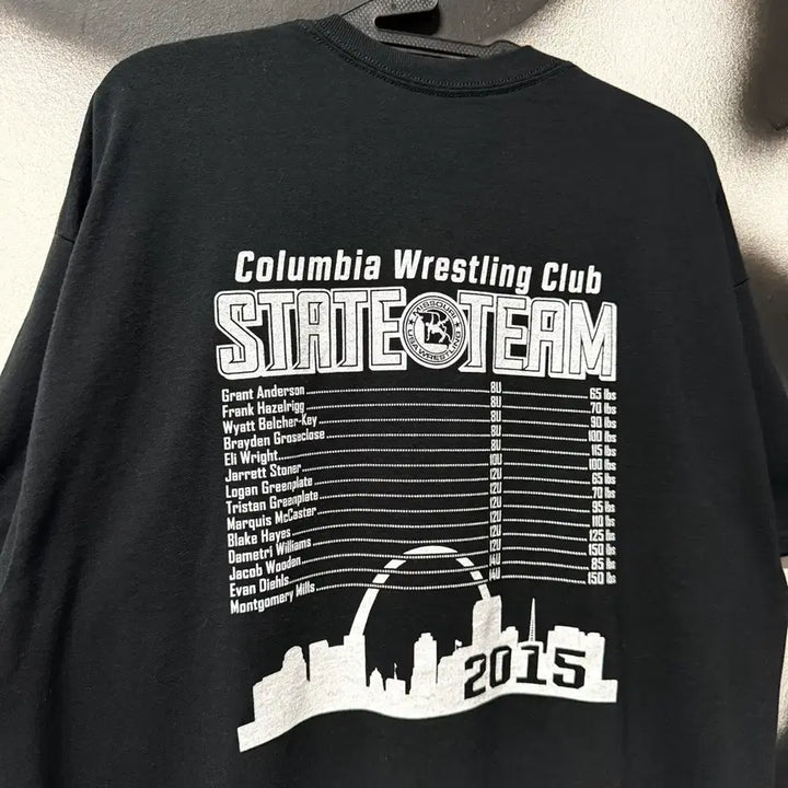 [BUNJANG] Gildan Wrestling Championship Print T-shirt / Gildan 길단 2015 레슬링 챔피언 프린팅 반팔 티셔츠