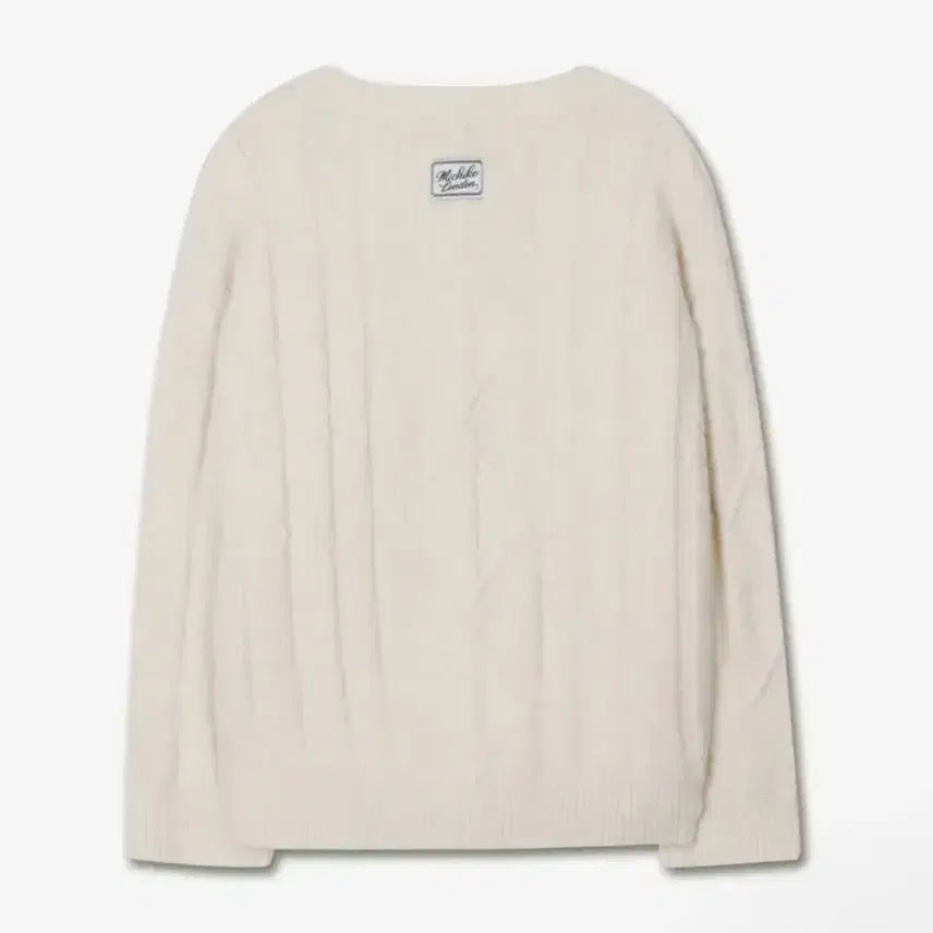 [BUNJANG] Michiko London Fisherman Cable Wool Knit Cream / 미치코런던 피셔맨 케이블 울 니트 크림