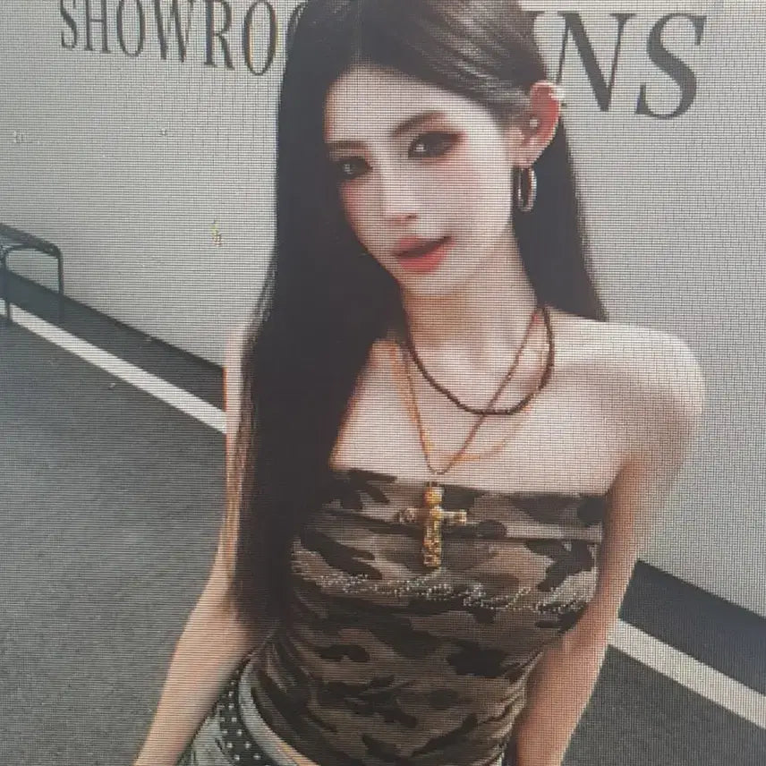[BUNJANG] Camouflage Tube Top / (해외배송)카모플라쥬 튜브탑 2컬러