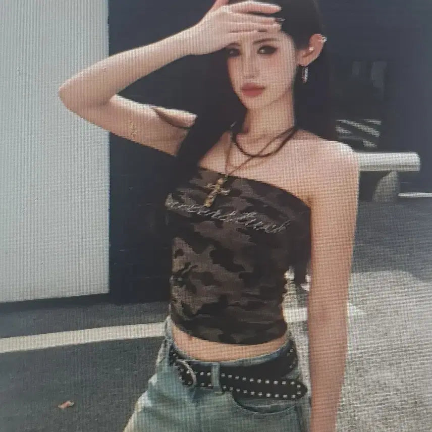 [BUNJANG] Camouflage Tube Top / (해외배송)카모플라쥬 튜브탑 2컬러