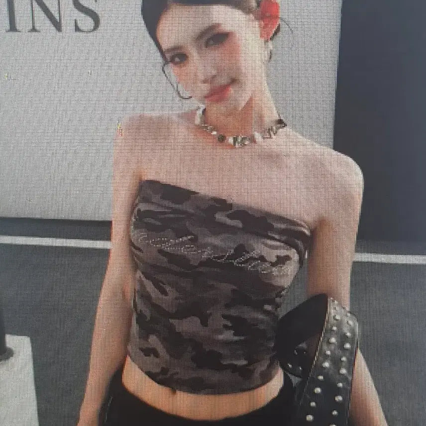 [BUNJANG] Camouflage Tube Top / (해외배송)카모플라쥬 튜브탑 2컬러