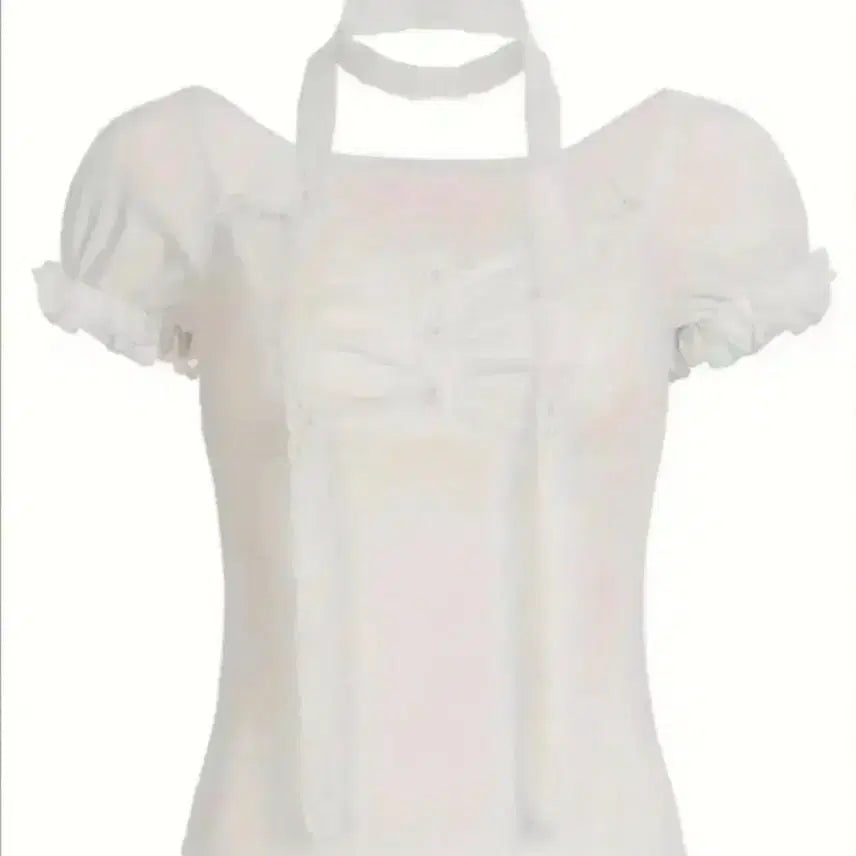 [SOLD OUT] 화이트 반팔 블라우스