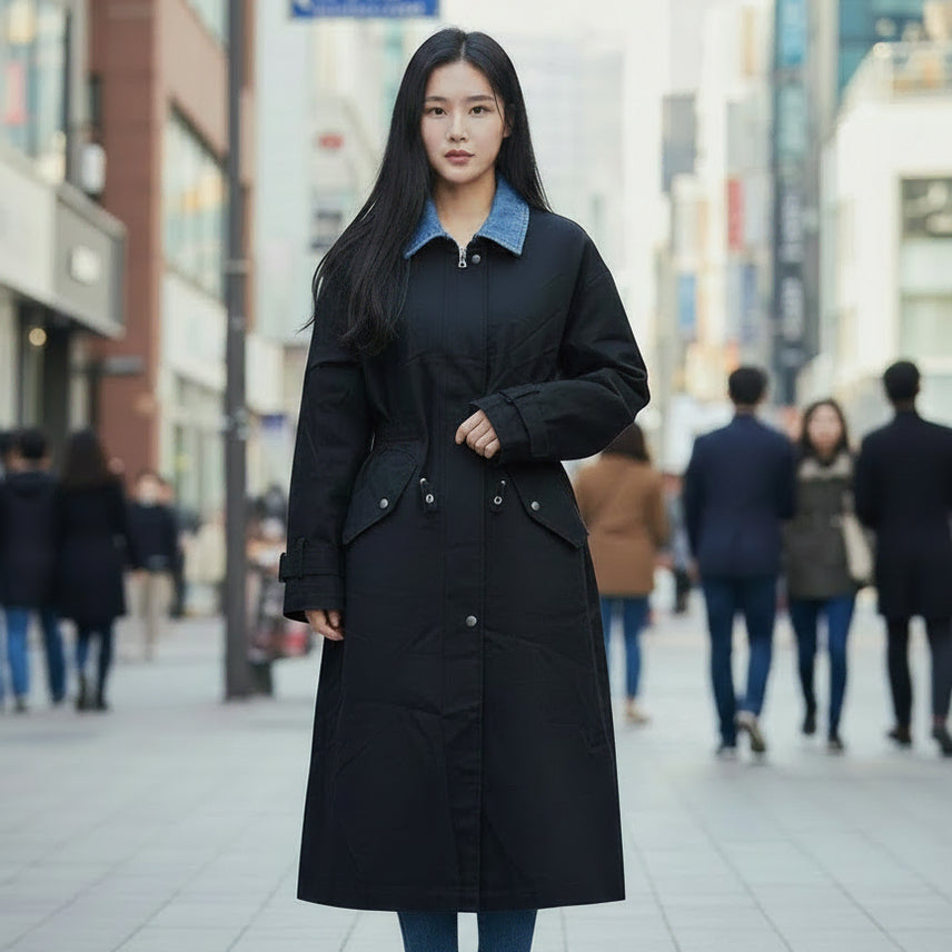 [BUNJANG] Unisex Long Parka Coat / (새상품) 여성55~77 오버 파카 롱코트 공용가능