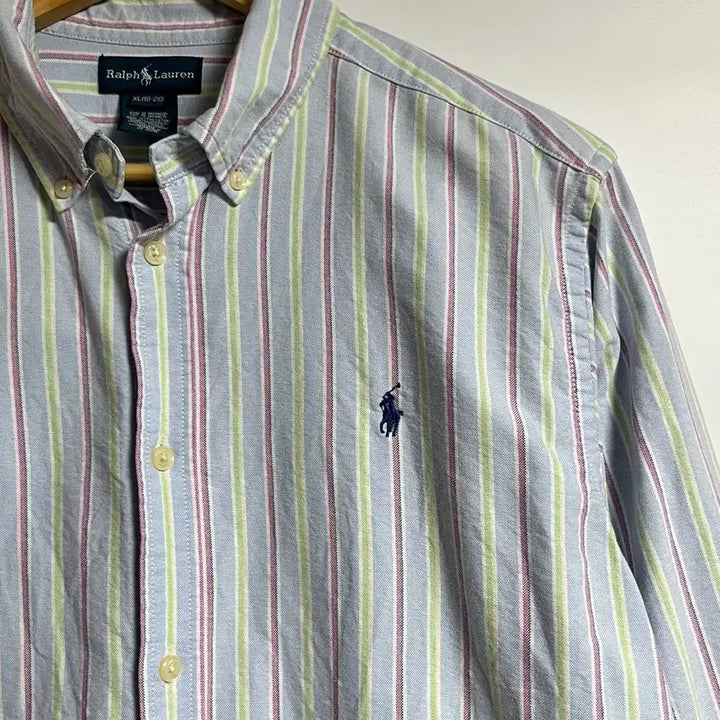 [BUNJANG] Polo Ralph Lauren Blue Pony Stripe Shirt XL / 공용 폴로랄프로렌 블루포니 스트라이프 셔츠 남방 XL