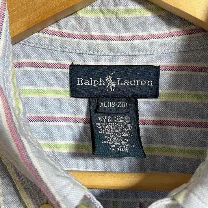 [BUNJANG] Polo Ralph Lauren Blue Pony Stripe Shirt XL / 공용 폴로랄프로렌 블루포니 스트라이프 셔츠 남방 XL