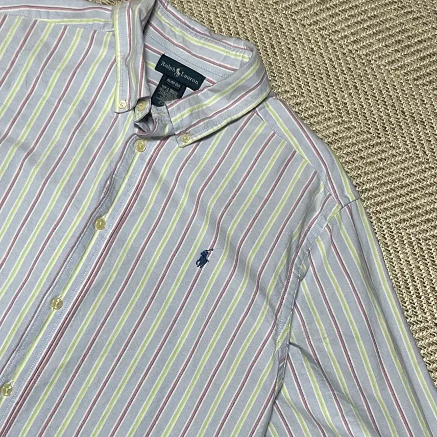 [BUNJANG] Polo Ralph Lauren Blue Pony Stripe Shirt XL / 공용 폴로랄프로렌 블루포니 스트라이프 셔츠 남방 XL