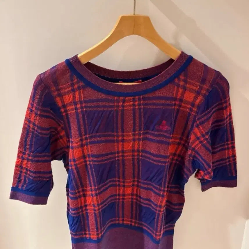 [BUNJANG] Vivienne Westwood Check Knit Sweater / 비비안웨스트우드 체크 니트