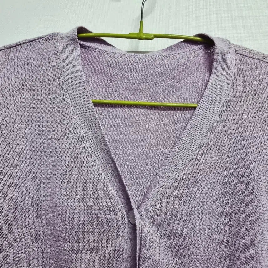 [BUNJANG] Vintage Purple V-Neck Knit Cardigan / 빈티지 퍼플 브이넥 니트 가디건