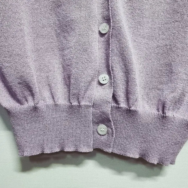 [BUNJANG] Vintage Purple V-Neck Knit Cardigan / 빈티지 퍼플 브이넥 니트 가디건