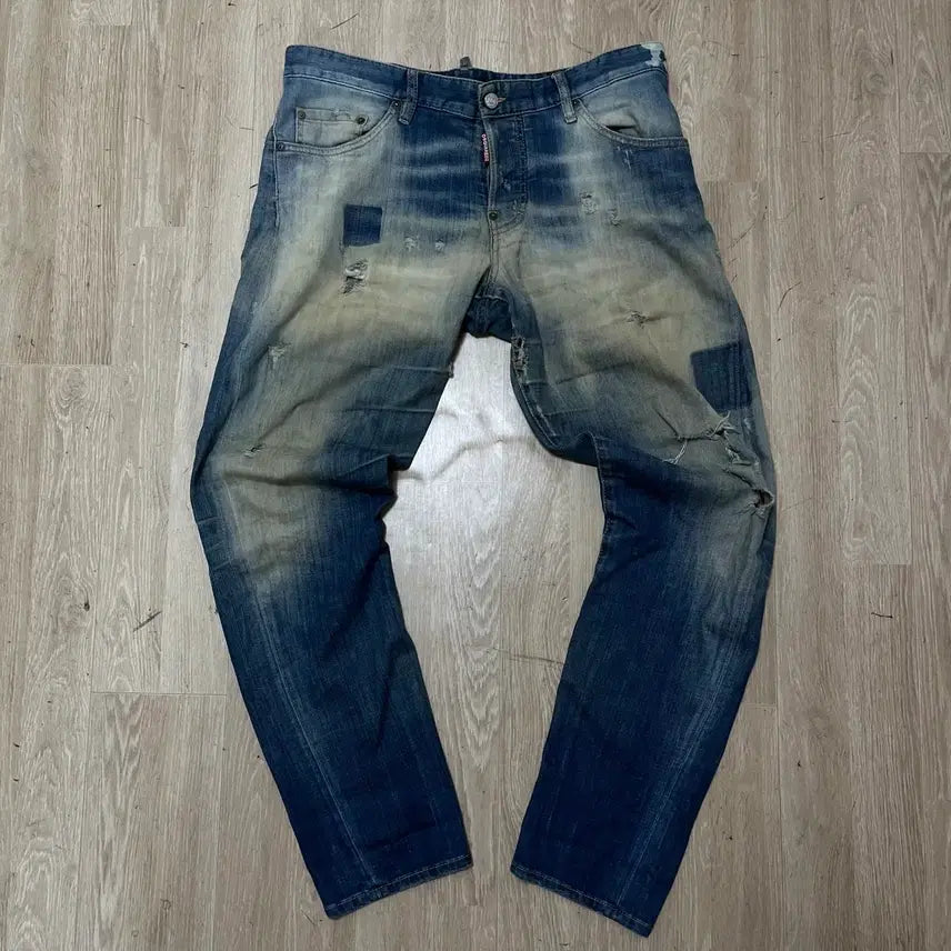 [BUNJANG] Dsquared2 Denim Jeans (Size 50) / 디스퀘어드2 Dsquared2 데미지 워싱 데님 청바지 50사이즈