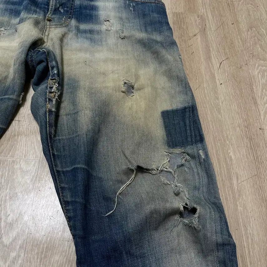 [BUNJANG] Dsquared2 Denim Jeans (Size 50) / 디스퀘어드2 Dsquared2 데미지 워싱 데님 청바지 50사이즈