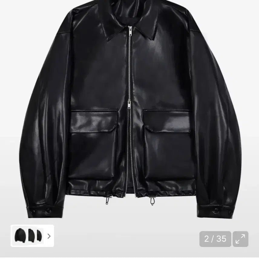 [BUNJANG] Ironic Porno Leather Jacket Black M / 아이러니포르노 레더자켓 블랙 M
