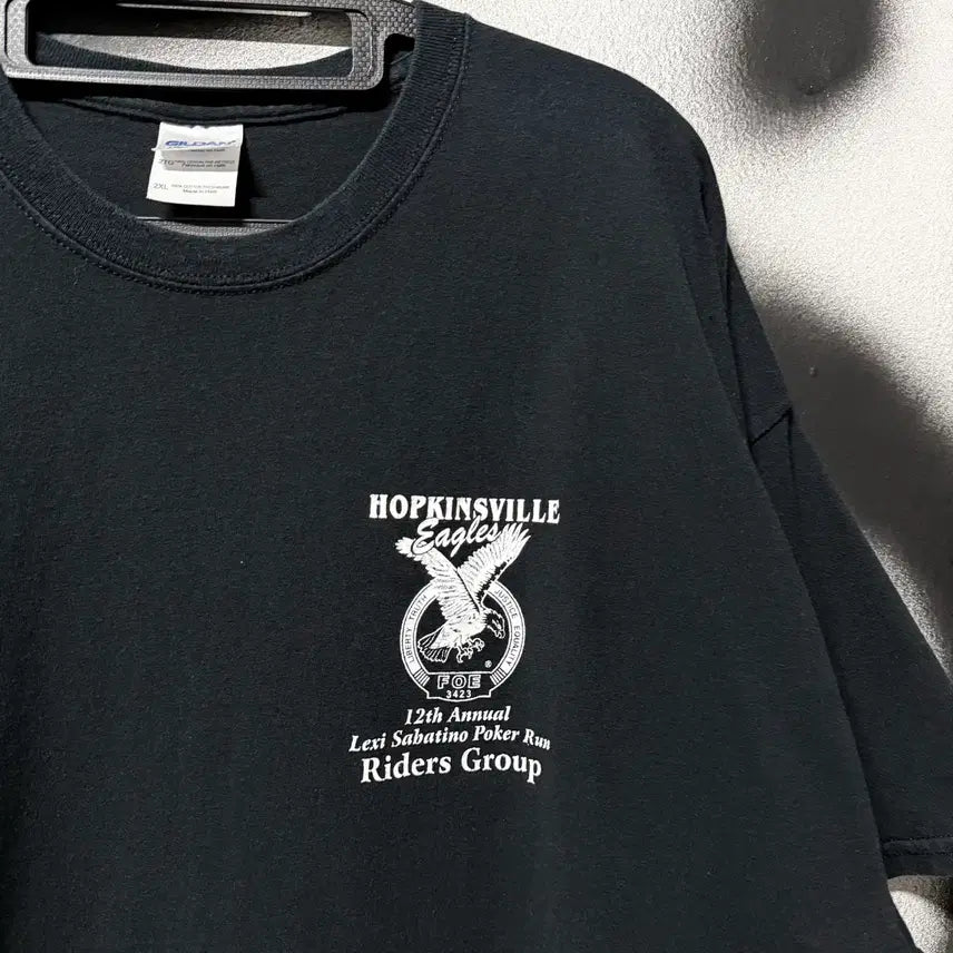 [BUNJANG] Gildan Oversized Multi-Print T-shirt / Gildan 길단 빅사이즈 멀티 프린팅 반팔 티셔츠