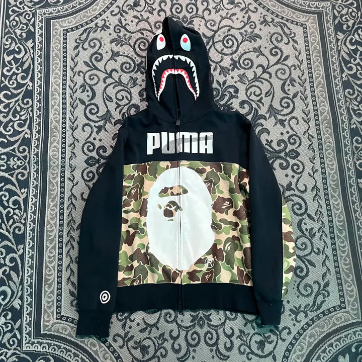 [BUNJANG] Puma Bape Shark Hoodie Zip-Up (XL) / XL 푸마 X 베이프 샤크 후드집업/W2657