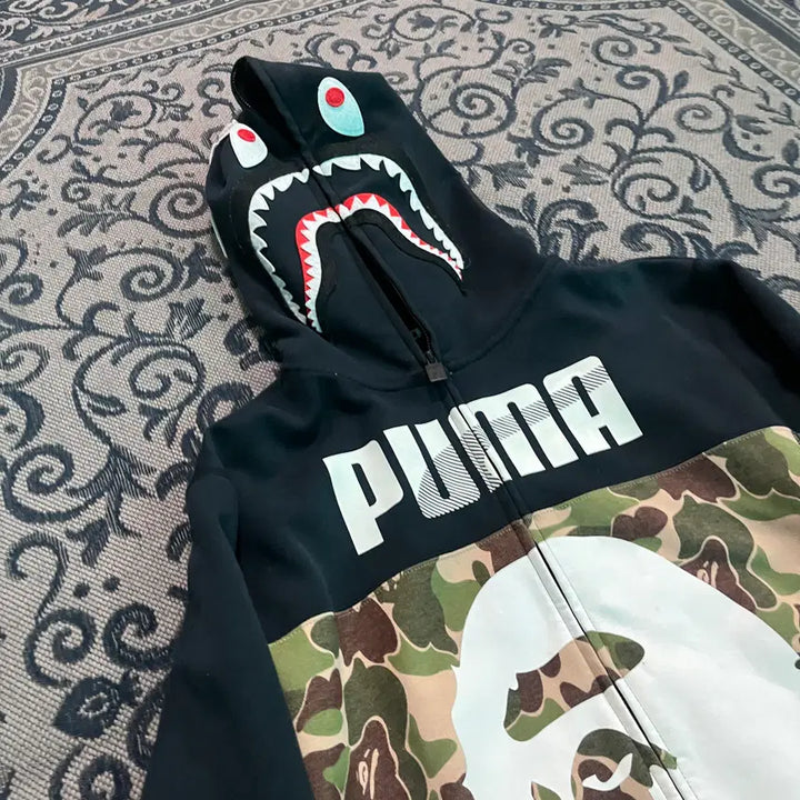 [BUNJANG] Puma Bape Shark Hoodie Zip-Up (XL) / XL 푸마 X 베이프 샤크 후드집업/W2657