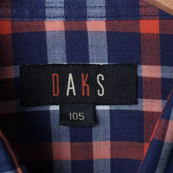 [BUNJANG] Daks Checkered Navy Lightweight Shirt / (XL) 닥스 셔츠 남방 체크 네이비 경량 여름용-17E86
