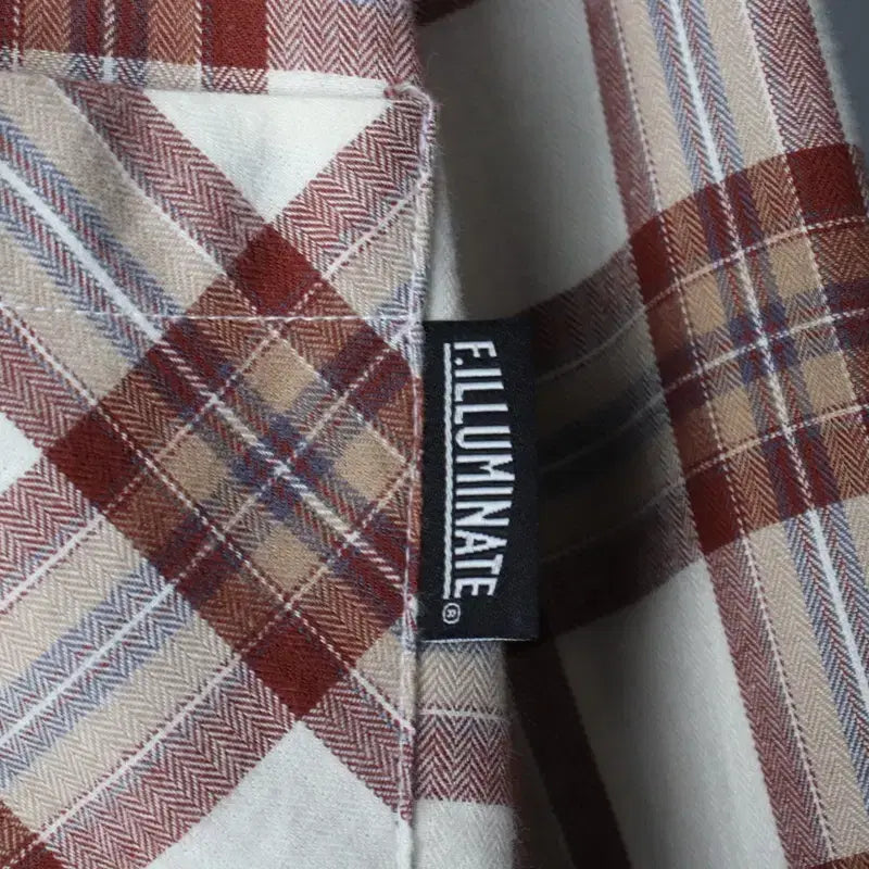 [BUNJANG] Filluminate Loose Fit Check Shirt Beige / (M-L) 필루미네이트 셔츠 남방 루즈핏 체크 베이지 아메카지-17E90