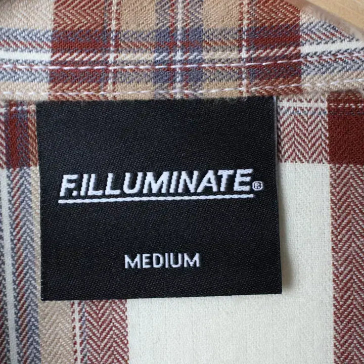 [BUNJANG] Filluminate Loose Fit Check Shirt Beige / (M-L) 필루미네이트 셔츠 남방 루즈핏 체크 베이지 아메카지-17E90