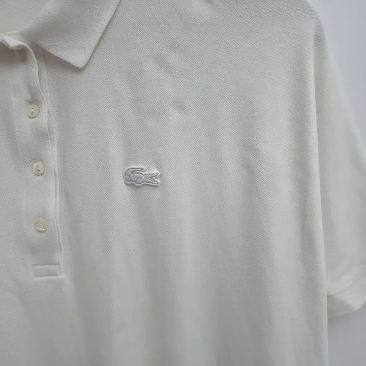 [BUNJANG] Lacoste White Polo Shirt / [M] 라코스테 화이트 카라티