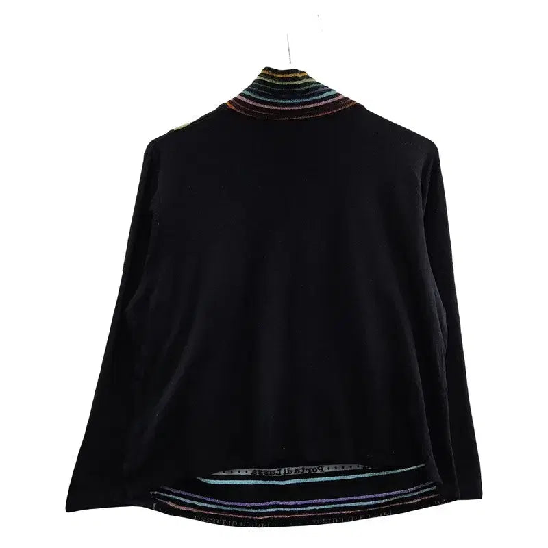 [BUNJANG] Vintage Y2K Glitter Stripe Half Zip Knit Sleeve / 빈티지 Y2K 글리터스트라이프 하프집업 니트 슬리브