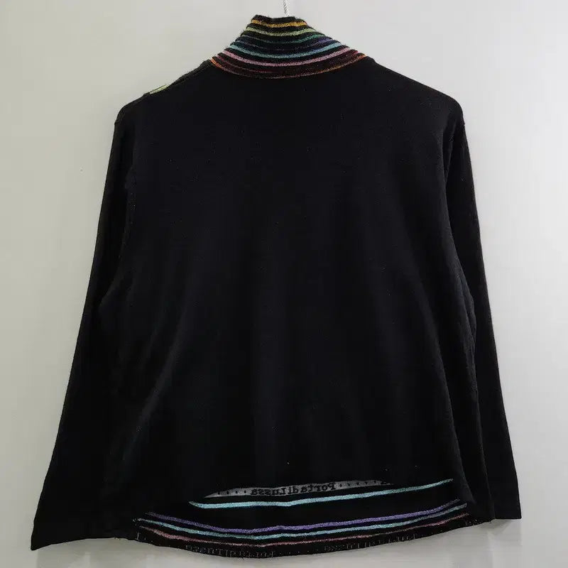 [BUNJANG] Vintage Y2K Glitter Stripe Half Zip Knit Sleeve / 빈티지 Y2K 글리터스트라이프 하프집업 니트 슬리브