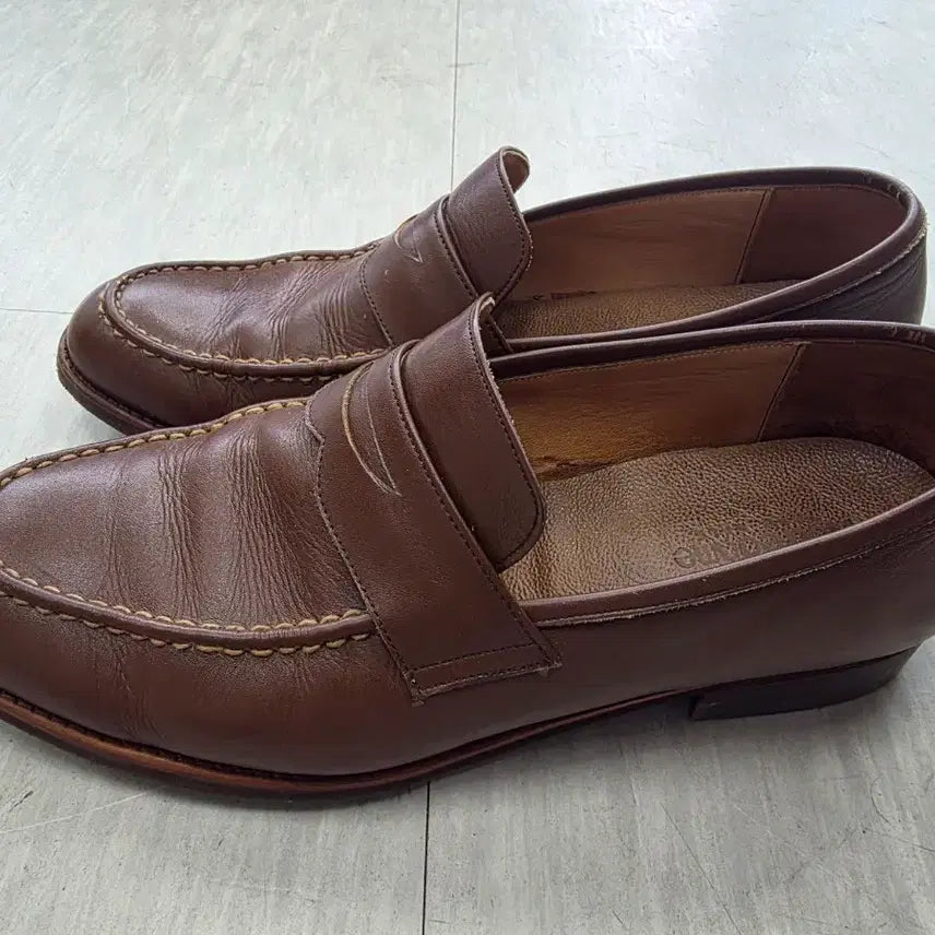 [BUNJANG] Handmade Brown Penny Loafers / 수제화 브라운 페니 로퍼